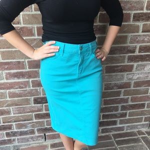 Blue jean skirts